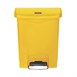 Poubelle à pédale frontale large Slim Jim Step-On Rubbermaid jaune 30L
