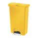 Poubelle à pédale frontale large Slim Jim Step-On Rubbermaid jaune 50L