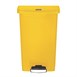 Poubelle à pédale frontale large Slim Jim Step-On Rubbermaid jaune 50L