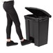Poubelle de cuisine à pédale Jantex noire 65L