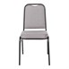 Chaise de banquet avec dossier carré et tissu gris Bolero lot de 4