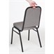 Chaise de banquet avec dossier carré et tissu gris Bolero lot de 4