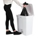 Poubelle de cuisine à pédale Jantex blanche 65L