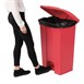Poubelle de cuisine à pédale Jantex rouge 87L