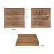 Plateau de table carré Bolero effet chêne rustique