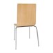 Chaises dossier carré couleur naturelle Bolero (lot de 4)
