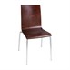 Chaises dossier carré marron foncé Bolero (lot de 4)