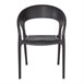Fauteuils enveloppants en rotin PP Bolero noirs (lot de 4)