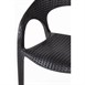 Fauteuils enveloppants en rotin PP Bolero noirs (lot de 4)