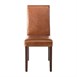 Chaise dossier haut en simili cuir Bolero marron patiné x2