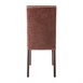Chaise dossier haut en simili cuir Bolero marron foncé patiné x2