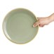 Assiette plate ronde couleur mousse Kiln Olympia 230mm lot de 6