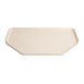 Plateau de service en polyester Roltex Trapèze 500x325mm blanc perle