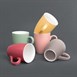 Mug pastel mat en porcelaine Olympia vert 320ml 