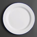 Assiette plate en acier émaillé Olympia 300mm lot de 6