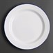 Assiette plate en acier émaillé Olympia 300mm lot de 6