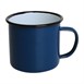 Mugs en acier émaillé bleu et noir Olympia 350ml