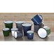 Mugs en acier émaillé vert et noir Olympia 350ml