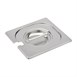 Couvercle inox avec encoche GN 1/6 Gastro M 