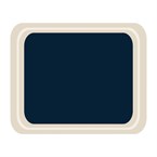 Plateau de service en polyester Roltex Cafétéria 325 x 265mm bleu
