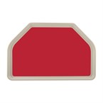 Plateau de service en polyester Roltex Trapèze GN 500x325mm rouge