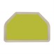 Plateau de service en polyester Roltex Trapèze GN 500x325mm vert