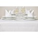 Serviettes blanches en coton bande de satin Mitre Luxury