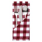 Serviettes à carreaux rouges en polyester Mitre Comfort Gingham 