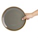 Assiettes plates rondes Olympia Kiln grises 230mm