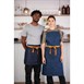 Tablier serveur Southside denim bleu et ceinture ocre