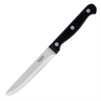 Couteaux à steak arrondis Olympia noirs (x12)