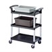 Chariot de service 3 niveaux noir Cambro