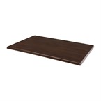 Plateau de table rectangulaire pré percé Bolero coloris marron foncé