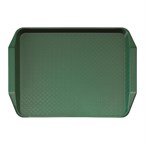 Plateau rectangulaire avec poignées en polypropylène Fast Food Cambro vert 43 cm