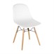 Chaise moulée PP avec structure métallique Arlo Bolero blanche (lot de 2)