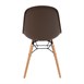 Chaise moulée PP avec structure métallique Arlo Bolero café (lot de 2)
