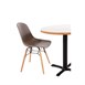 Chaise moulée PP avec structure métallique Arlo Bolero café (lot de 2)