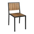 Chaises en acier et acacia Bolero (lot de 4)