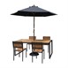 Chaises en acier et acacia Bolero (lot de 4)
