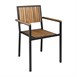 Fauteuils en acier et acacia Bolero (lot de 4)
