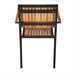 Fauteuils en acier et acacia Bolero (lot de 4)