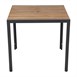 Table carrée en acier et acacia Bolero 80 cm