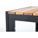Table carrée en acier et acacia Bolero 80 cm