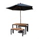 Bancs en acier et acacia Bolero 100 cm (lot de 2)