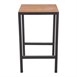 Mange-debout carré en acier et acacia Bolero 60 cm