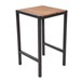 Mange-debout carré en acier et acacia Bolero 60 cm