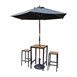 Tabourets de bar en acier et acacia Bolero (lot de 2)