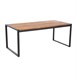 Table industrielle rectangulaire acier et acacia Bolero 180 cm