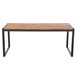 Table industrielle rectangulaire acier et acacia Bolero 180 cm
