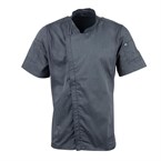 Veste de cuisine mixte légère à fermeture éclair Hartford Chef Works Urban bleu encre